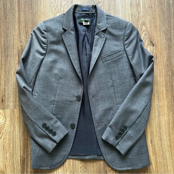 Crewcuts Thompson Boys Gray Wool Single Breasted Blazer Jacket Size 10 - Picture 1 of 8